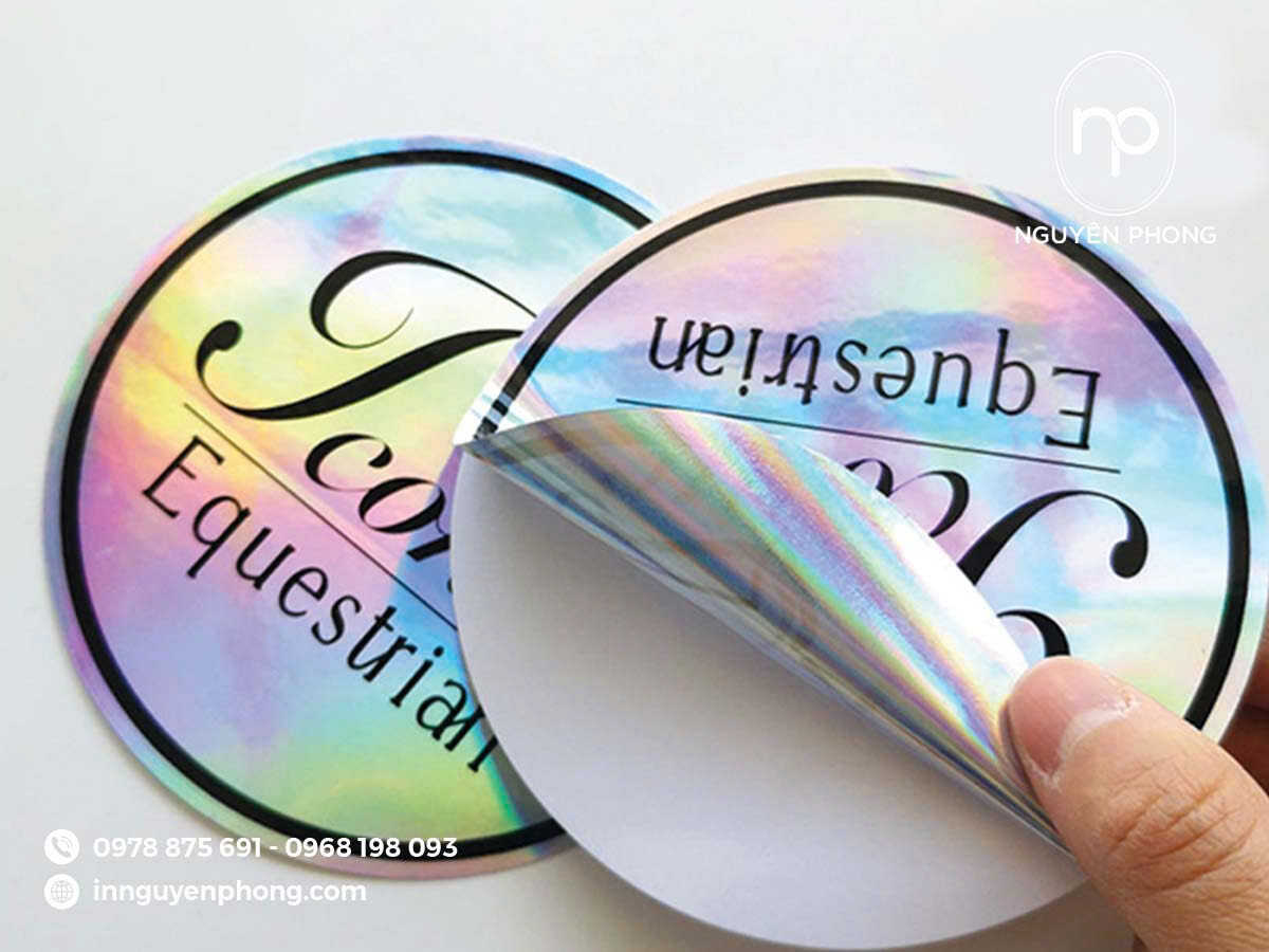 Tem 7 màu chống hàng giả thiết kế có logo ấn tượng